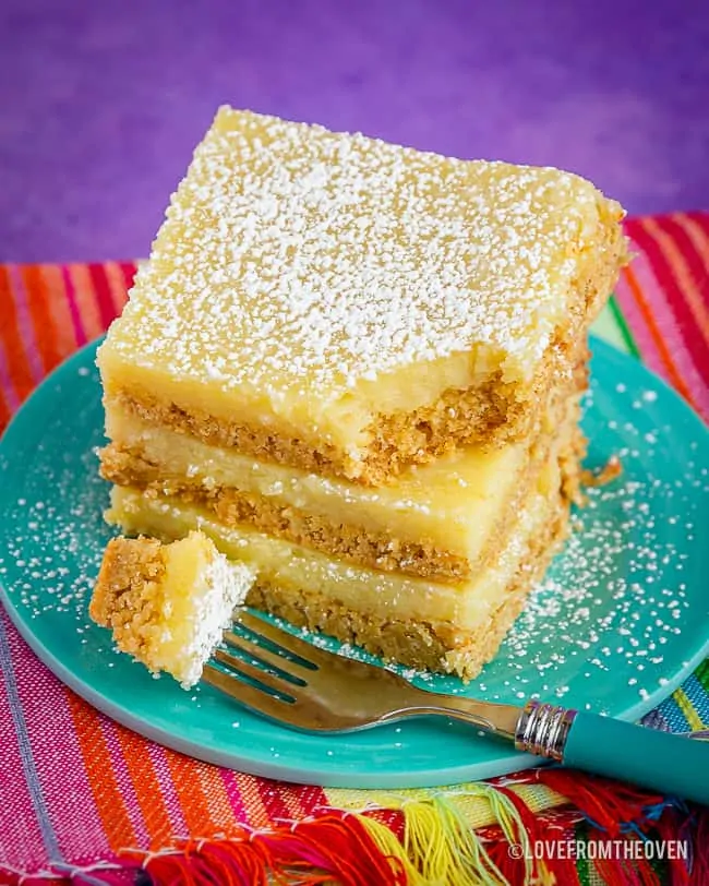 Stack of gooey butter cake