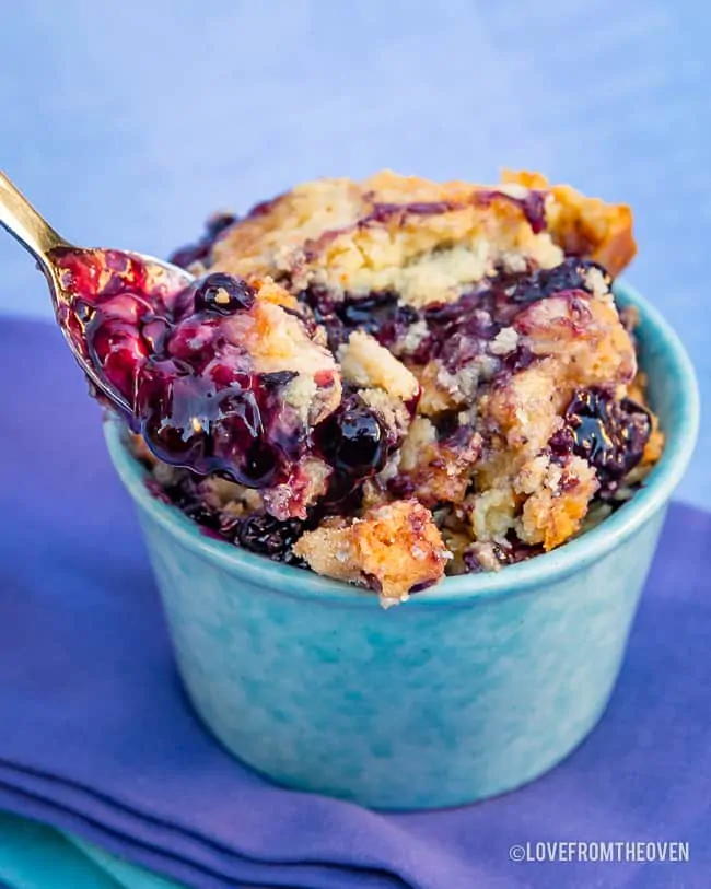 Instant pot blueberry top dump cake