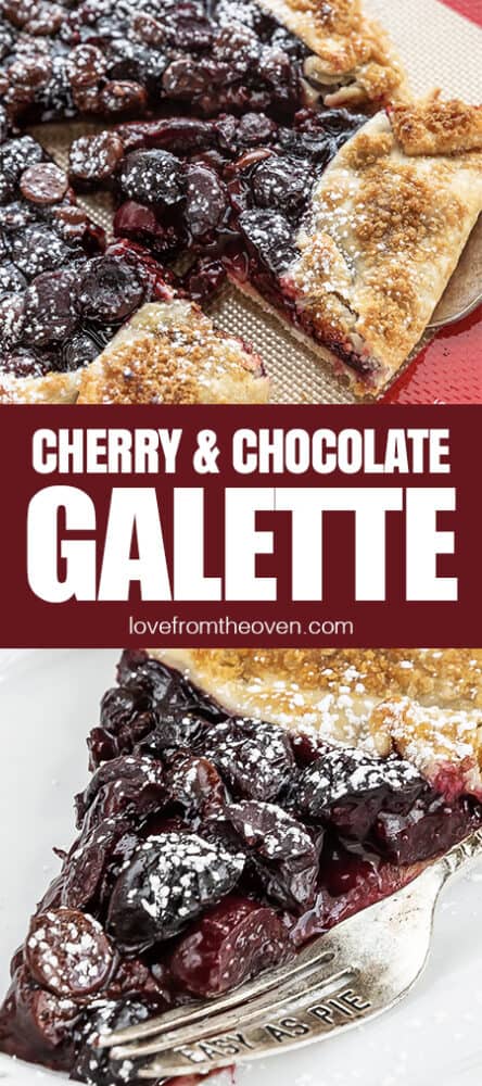 Slices of cherry galette