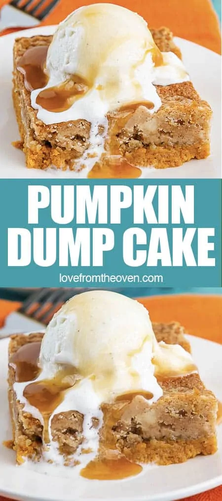 photos of pumpkin cake with ice cream on top