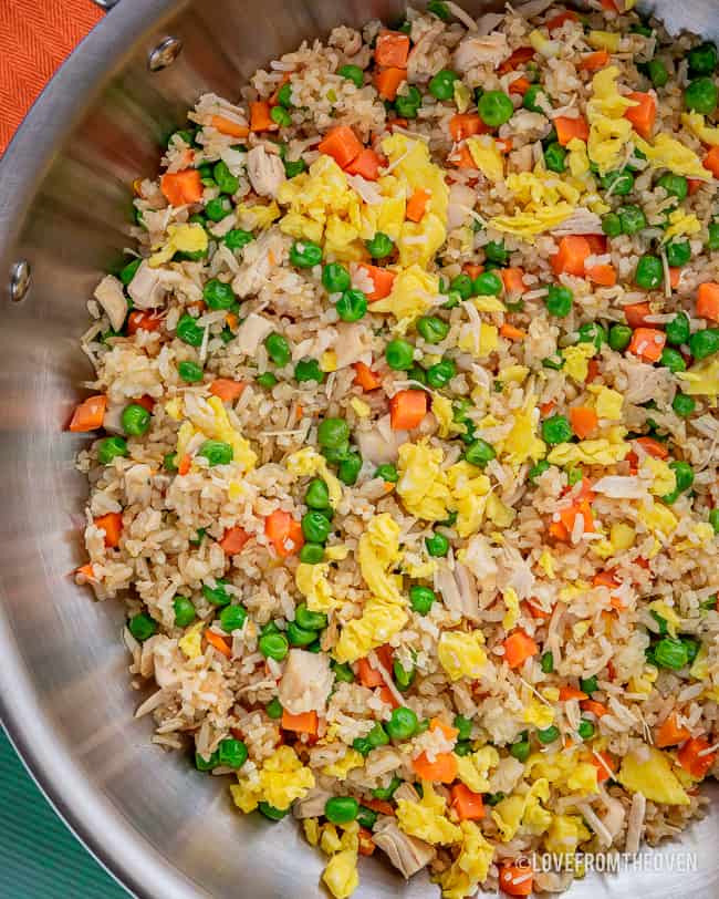 Pan with fried rice