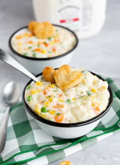 two bowls of soup