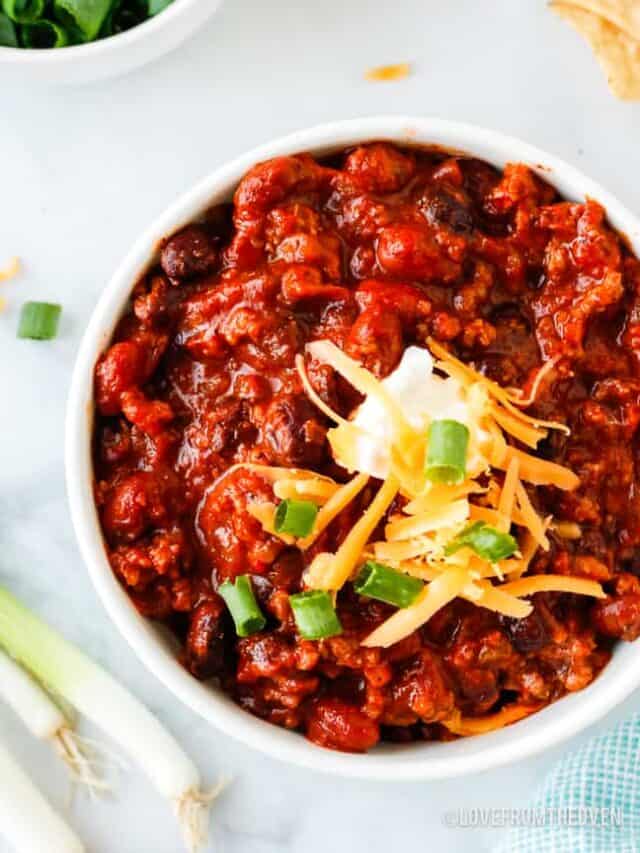 Crockpot Beef Chili Story • Love From The Oven