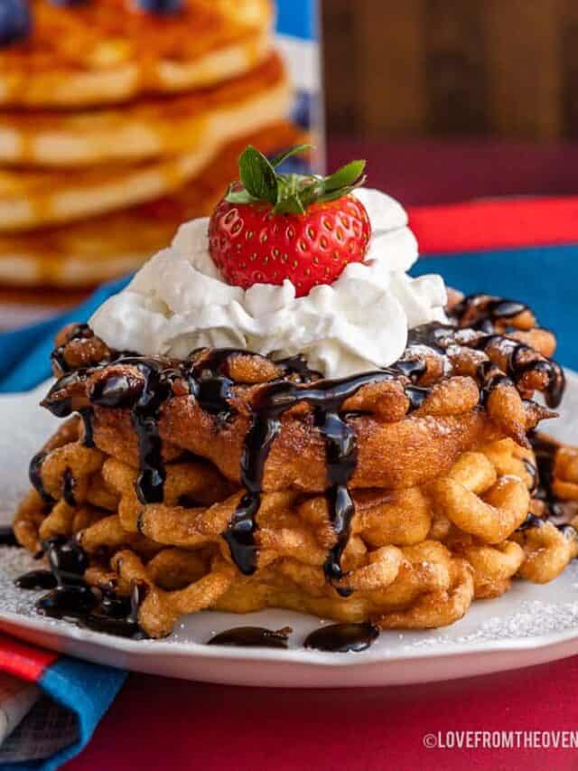 Funnel Cake Made With Pancake Mix Story • Love From The Oven