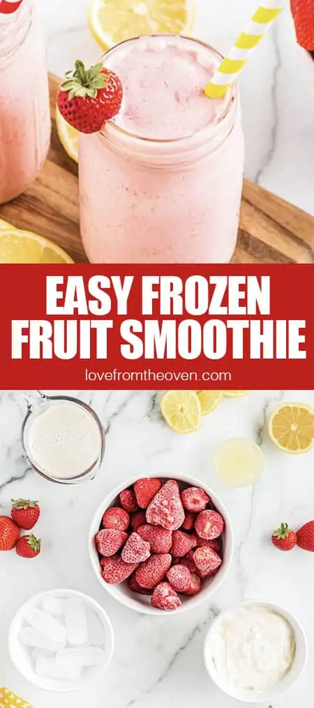 Easy 2-Minute 2-Ingredient Frozen Fruit Smoothie - Mom Spark - Mom Blogger
