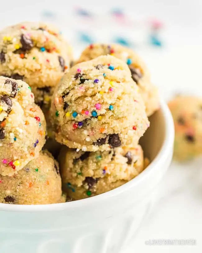 edible cookie dough bites - Blue Bowl