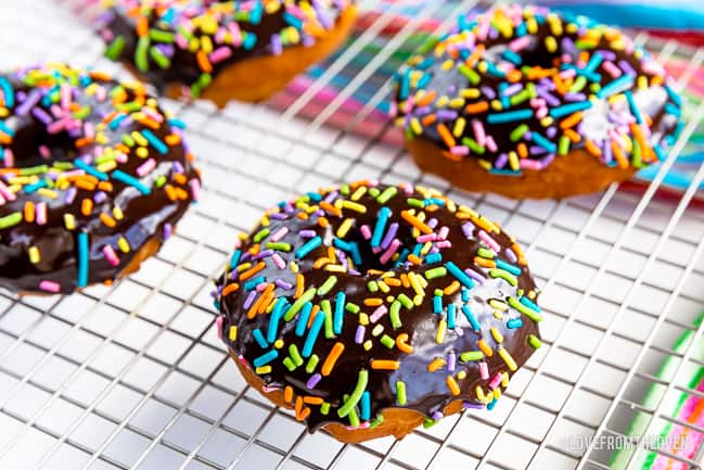 donuts on a wire rack