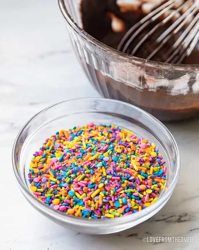 a bowl of sprinkles
