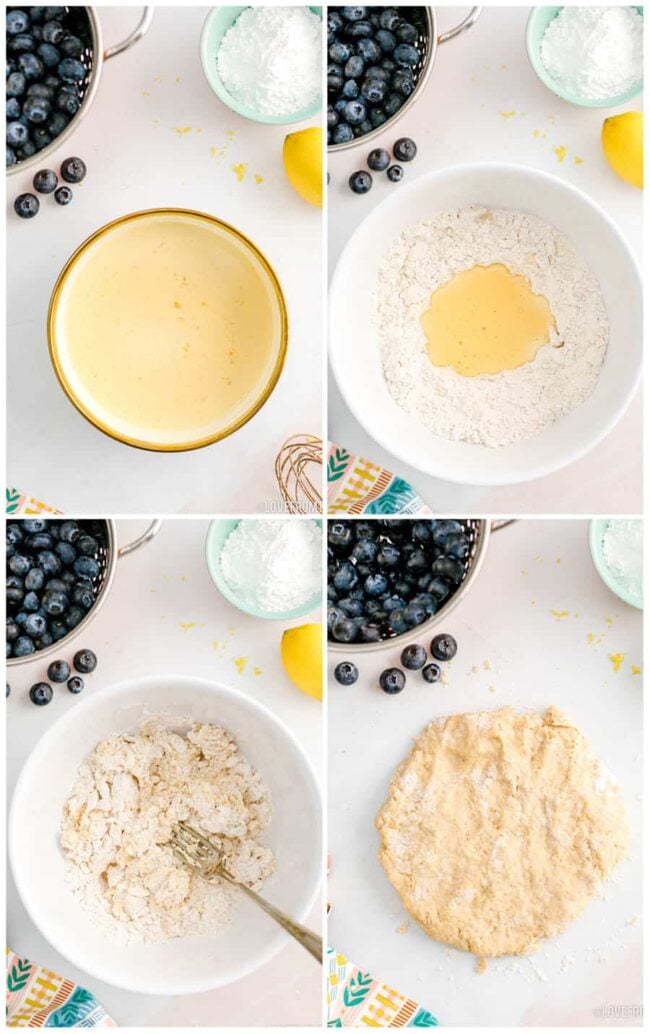 step by step photos making lemon scones