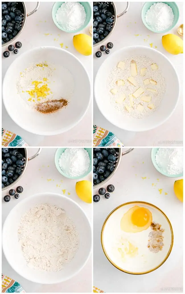 step by step photos of how to make blueberry scones
