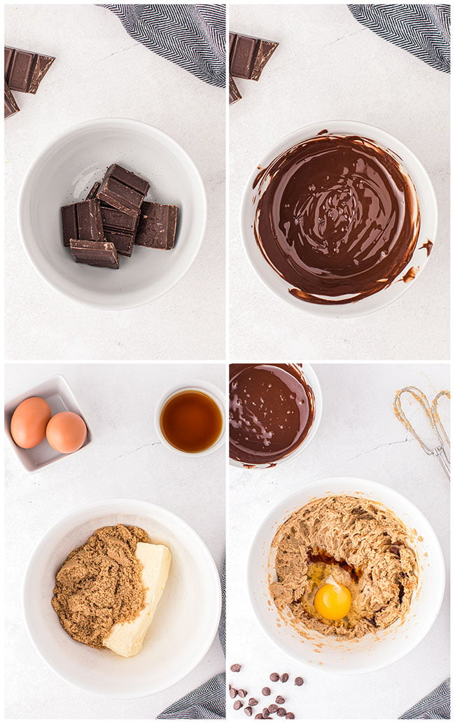 step by step photos to make chocolate brownie cookies