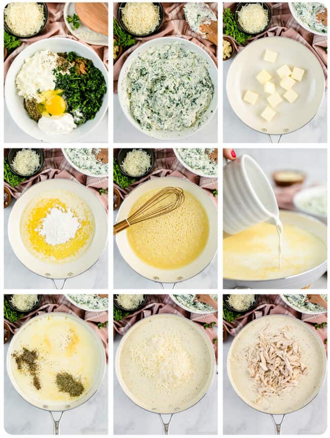 step by step photos of making alfredo lasagna