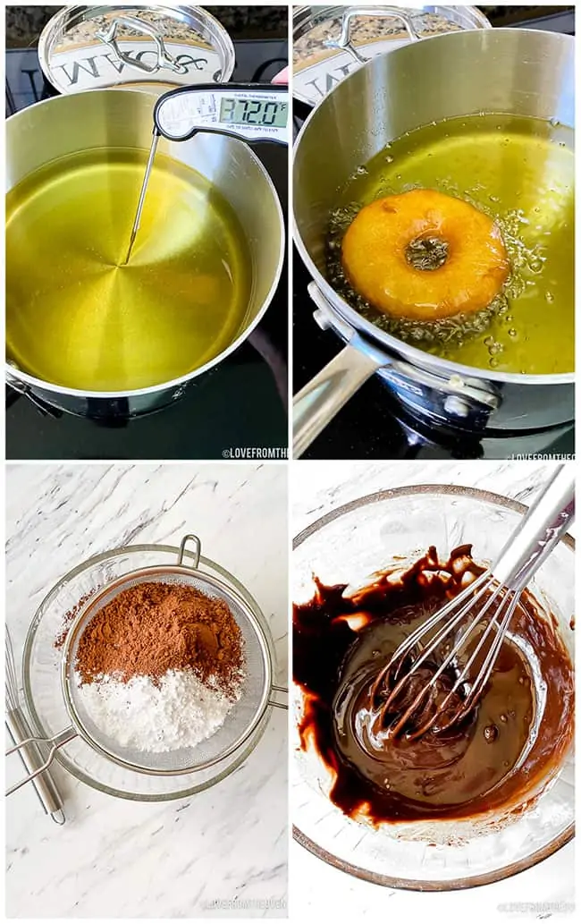 step by step photos showing how to make donuts