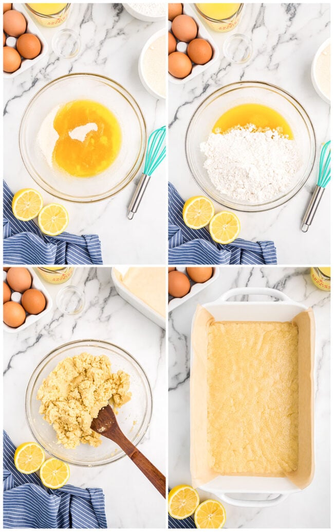 step by step photos of how to make lemon bars