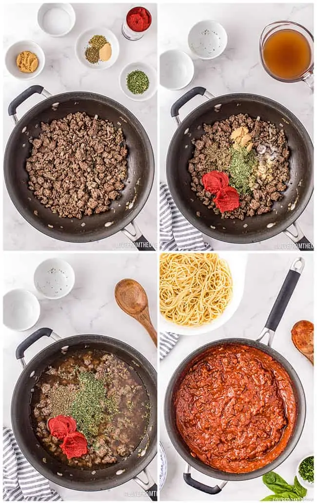 step by step photos of how to make homemade spaghetti sauce