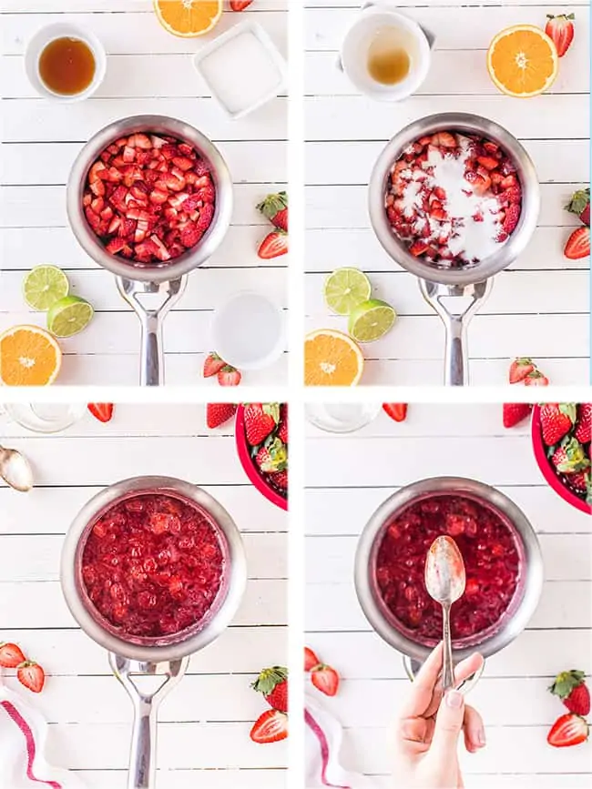 step by step photos of how to make strawberry sauce