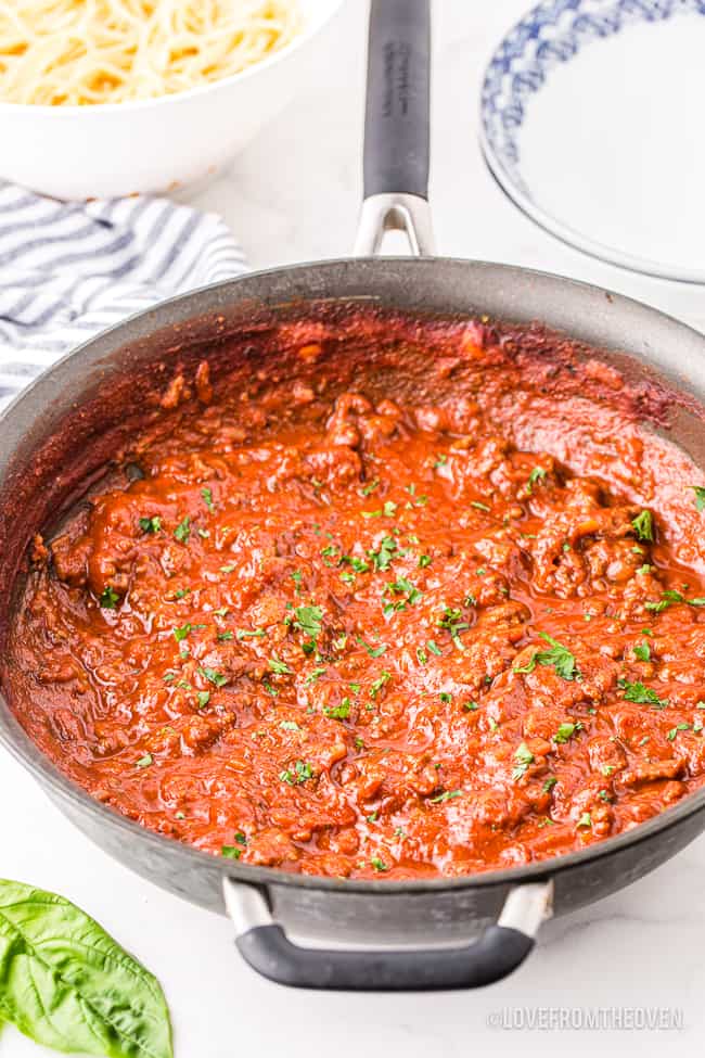 Easy Homemade Spaghetti Sauce • Love From The Oven