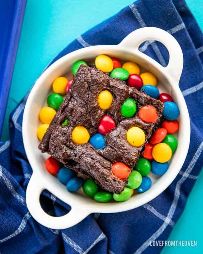 M&M Brownies • Love From The Oven