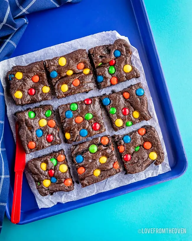 M&M Brownies • Love From The Oven