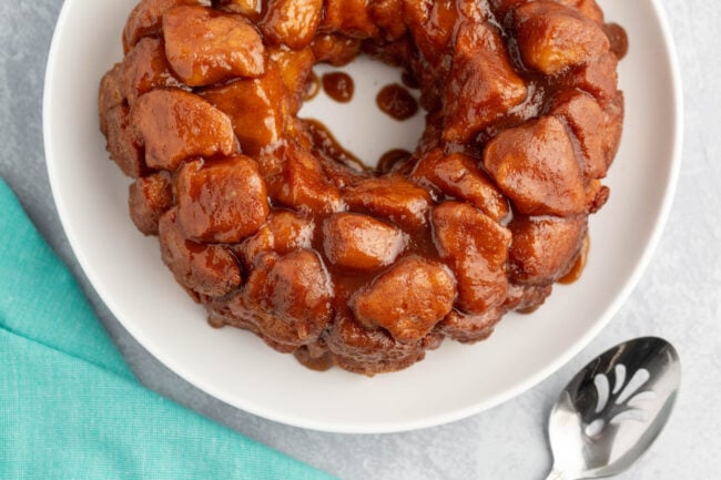 an overhead shot of pillsbury monkey bread