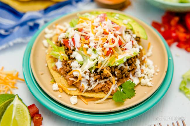 a photo of beef tostadas