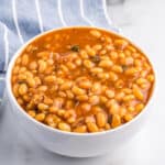 a bowl of baked beans