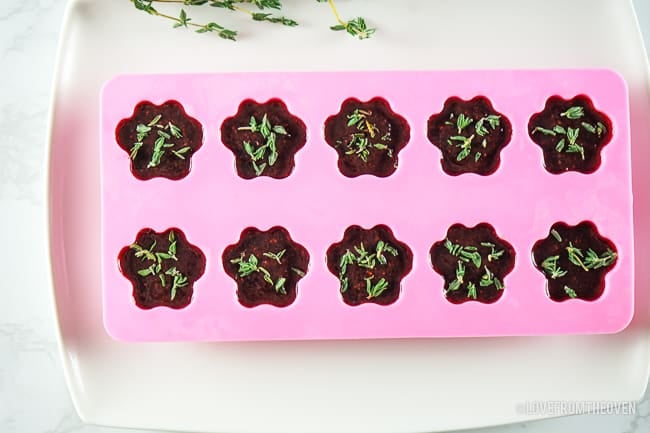 a pink mold for dog treats