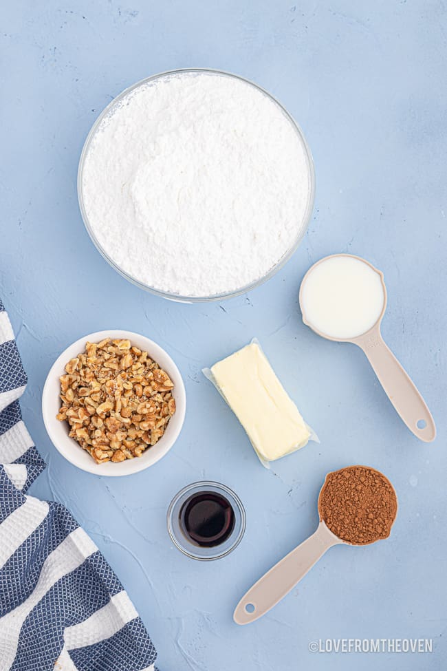 ingredients for chocolate frosting