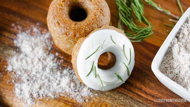 doughnuts for dogs on a wood surface