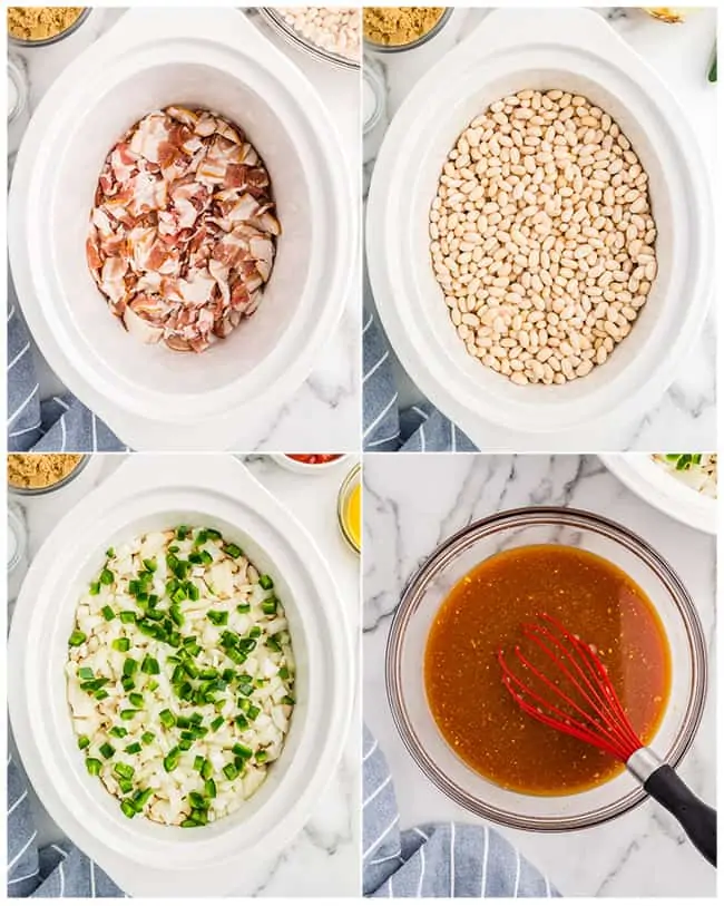 step by step photos to make crockpot baked beans