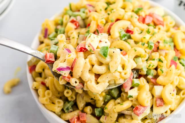 Easy Old Fashioned Macaroni Salad • Love From The Oven