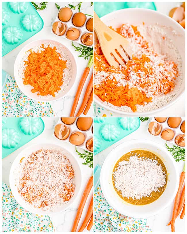 ingredients to make mini bundt cakes