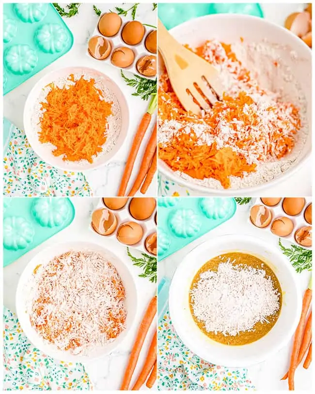 ingredients to make mini bundt cakes