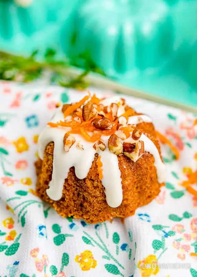 EASY Mini Carrot Bundt Cakes Recipe (Video) - Gluesticks Blog