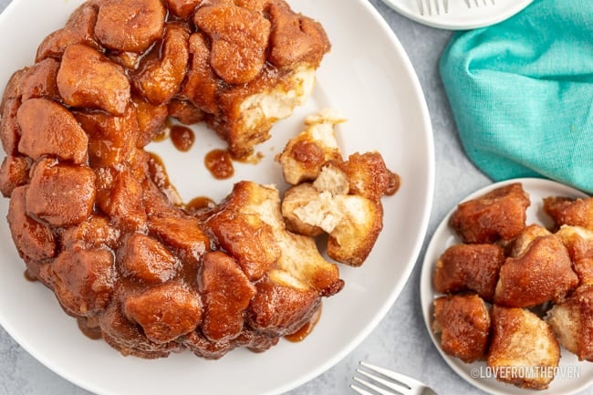 An overhead photo of monkey bread