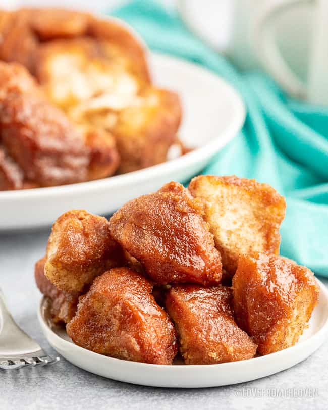 A plate of monkey bread