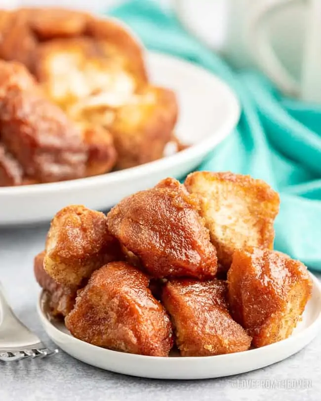 A plate of monkey bread