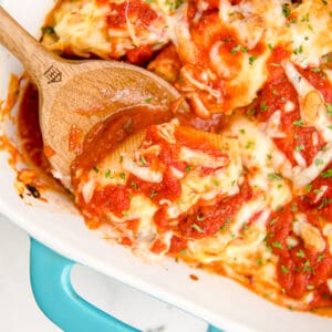 A pan of ricotta stuffed shells