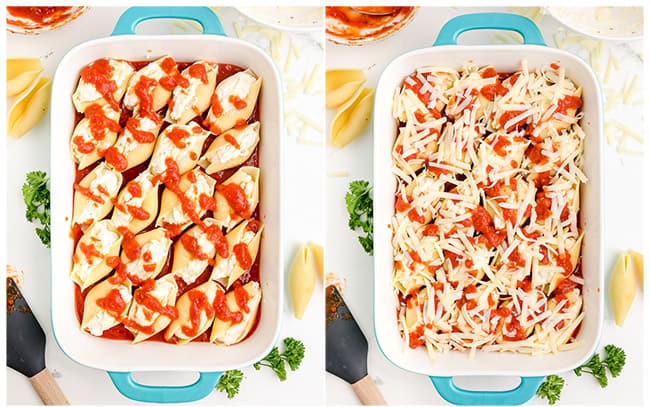 pans of stuffed shells