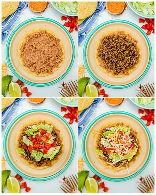 step by step photos topping tostadas