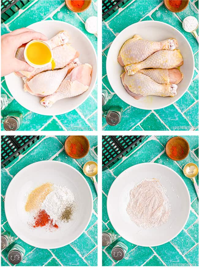 photos showing how to make chicken drumsticks