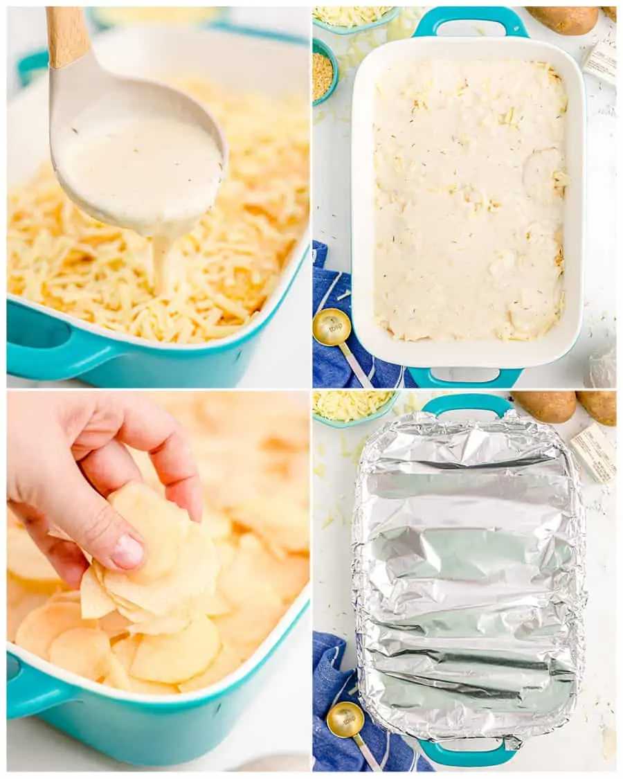 photos showing how scalloped potatoes are made