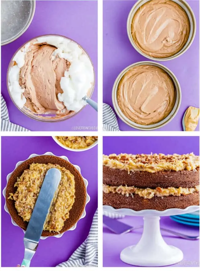 step by step photos of how to make german chocolate cake
