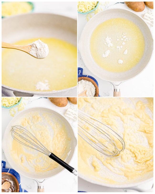 photos showing how to make sauce for scalloped potatoes