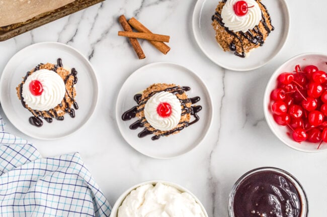 overhead photo of fried ice cream