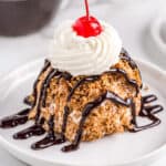 fried ice cream on a white plate