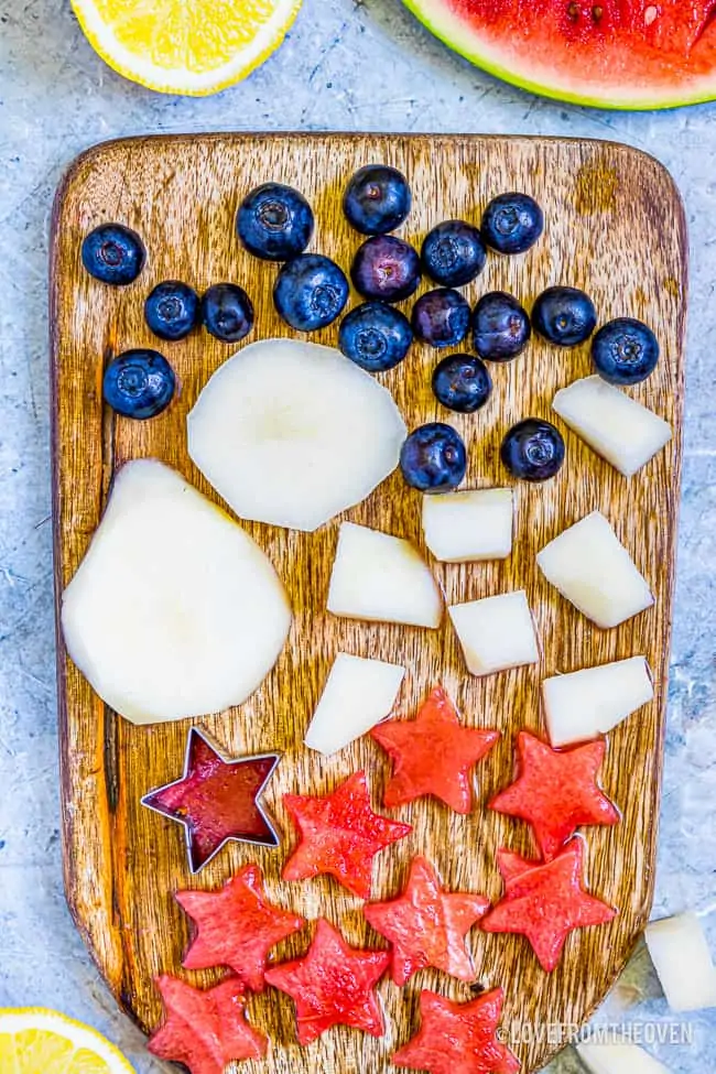 fruit on a cutting board