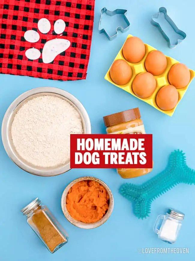 ingredients to make homemade dog treats