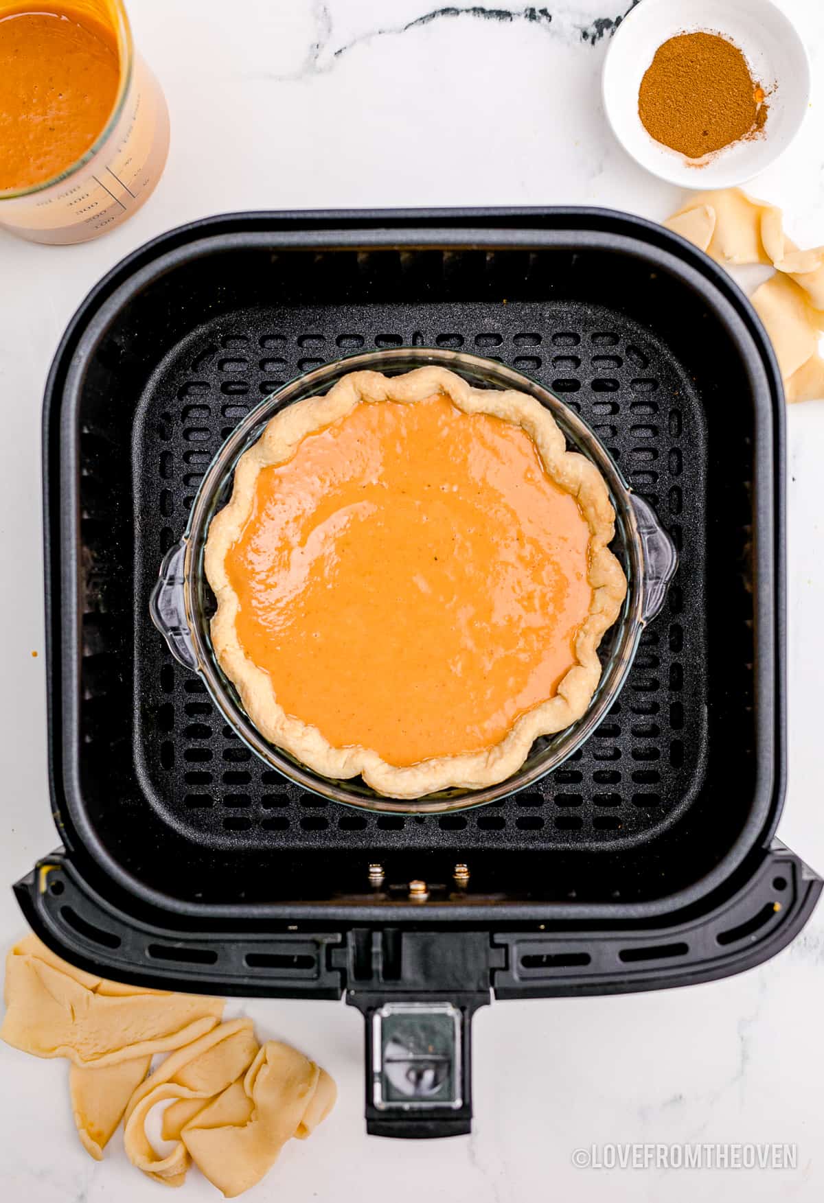 Air Fryer Pumpkin Pie • Love From The Oven