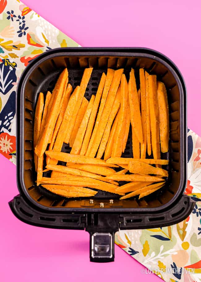 Sweet potato fries in air fryer.